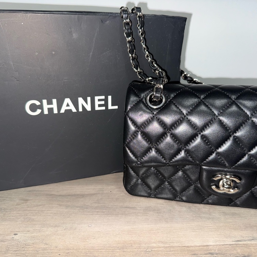 Chanel Black Quilted Crossbody Bag with Chain Strap